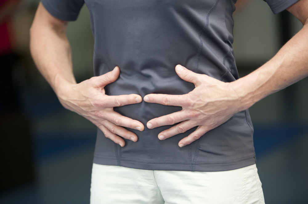 Bauch Haende Koerperbewusstsein Nahaufnahme